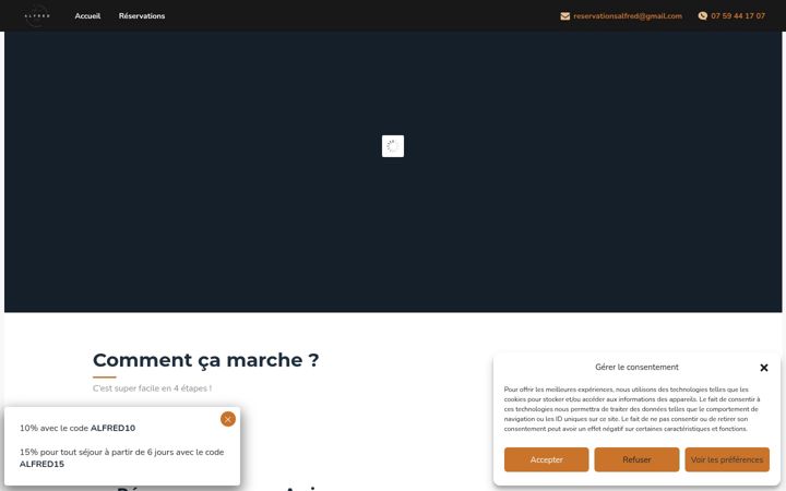 Screenshot του alfredpark.fr