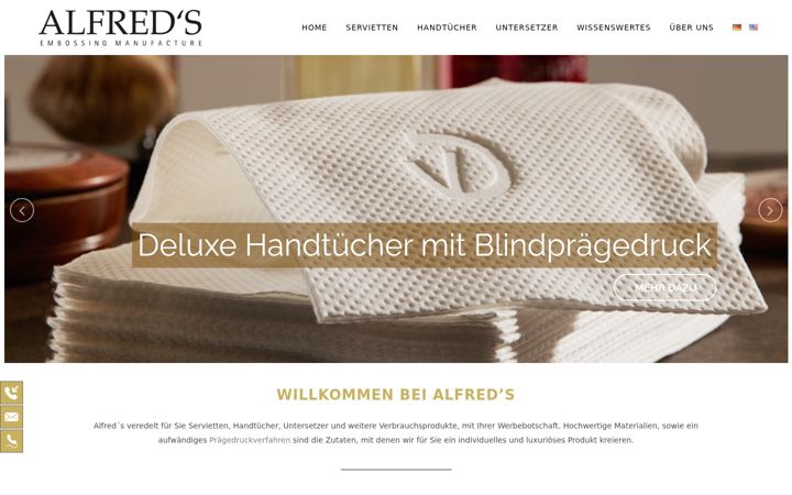 Ekraanipilt saidist alfreds-manufaktur.de