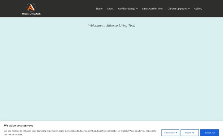 Screenshot of alfrescolivingtech.com