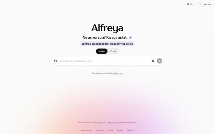 Snímek obrazovky alfreya.com