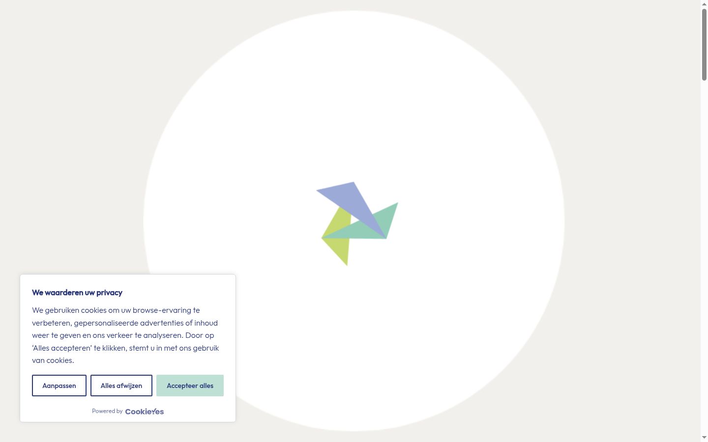 Screenshot del banner di consenso mostrato prima di qualsiasi interazione