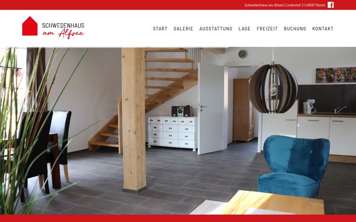 Screenshot of alfsee-schwedenhaus.de