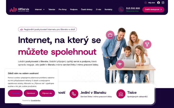 Skærmbillede af alfservis.cz