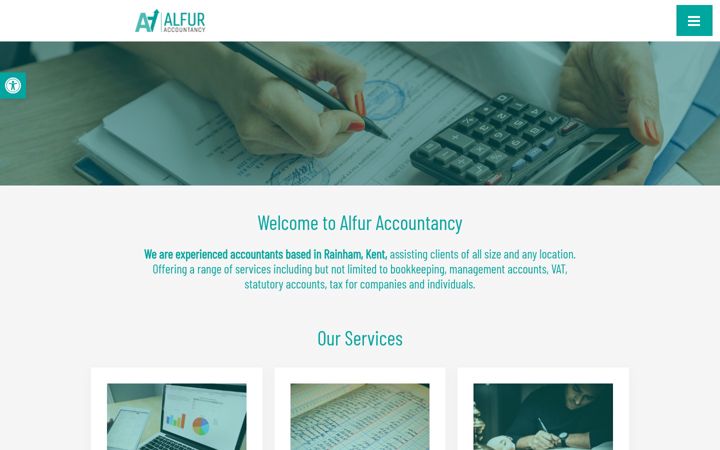 Screenshot of alfuraccountancy.co.uk