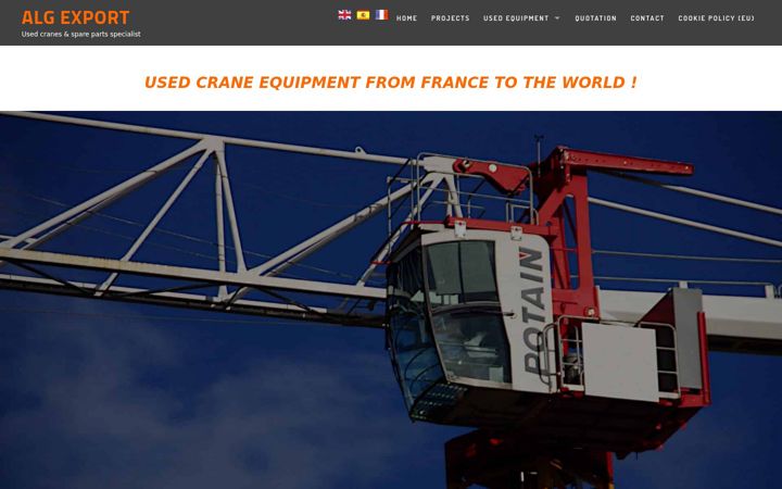 Screenshot van alg-export.com