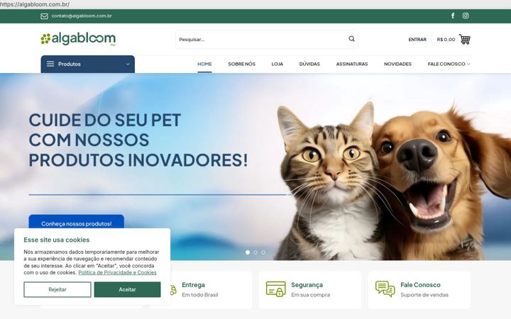 Screenshot of algabloom.com.br