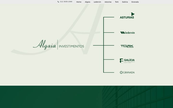 Screenshot of algaia.com.br