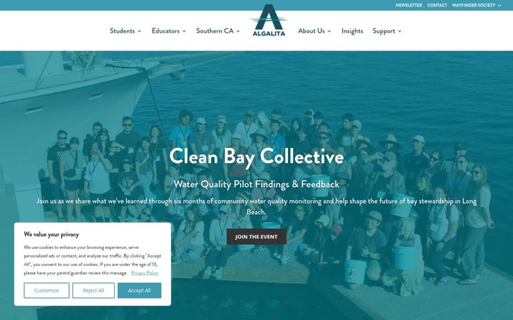 Screenshot of algalita.org
