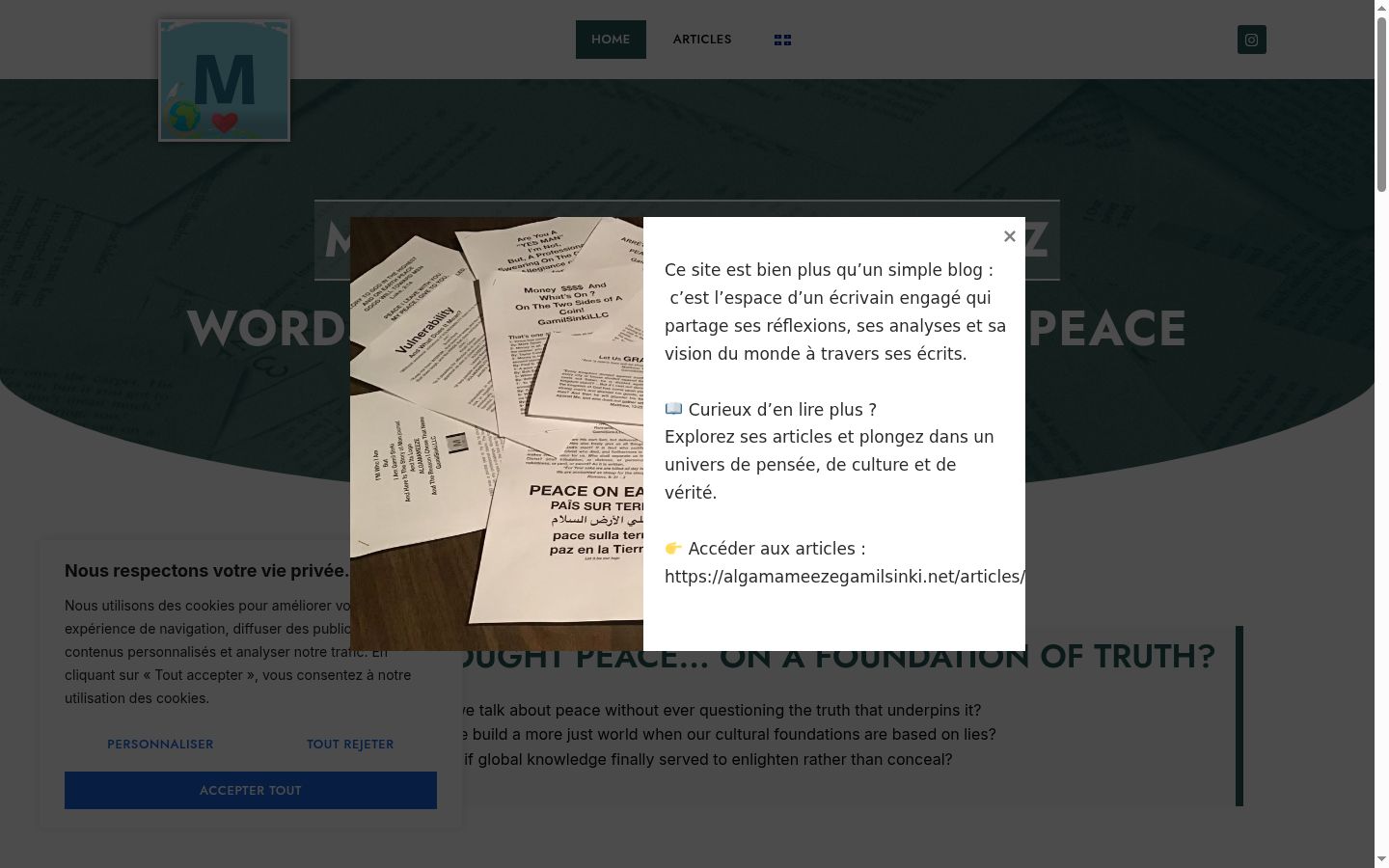 Screenshot des Einwilligungsbanners vor jeglicher Interaktion