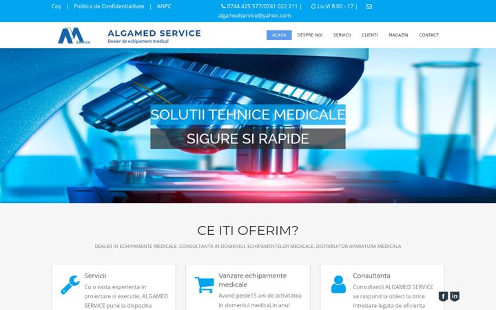 Screenshot of algamedservice.ro