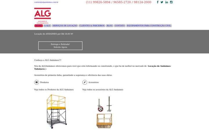 Screenshot of algandaimes.com.br