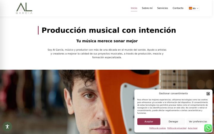 Screenshot of algarciamusica.com