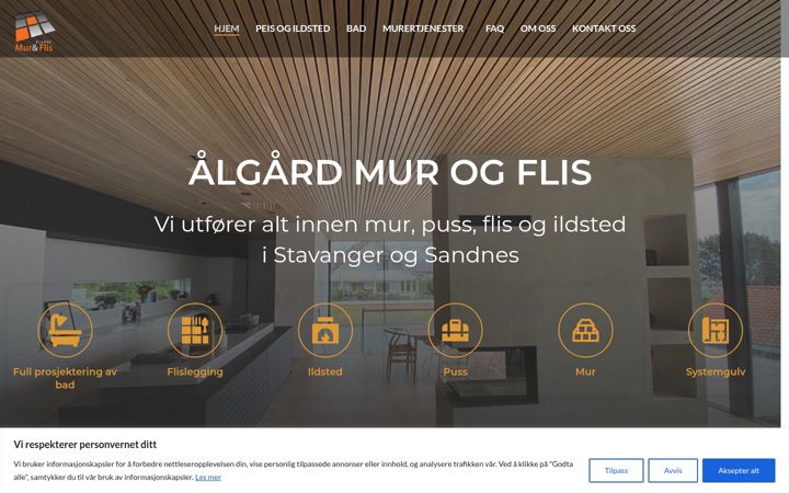 Screenshot of algardmurogflis.no