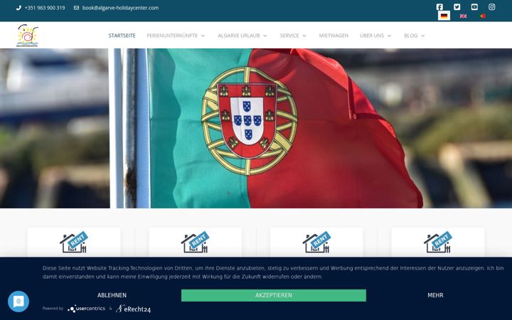 Screenshot of algarve-holidaycenter.com