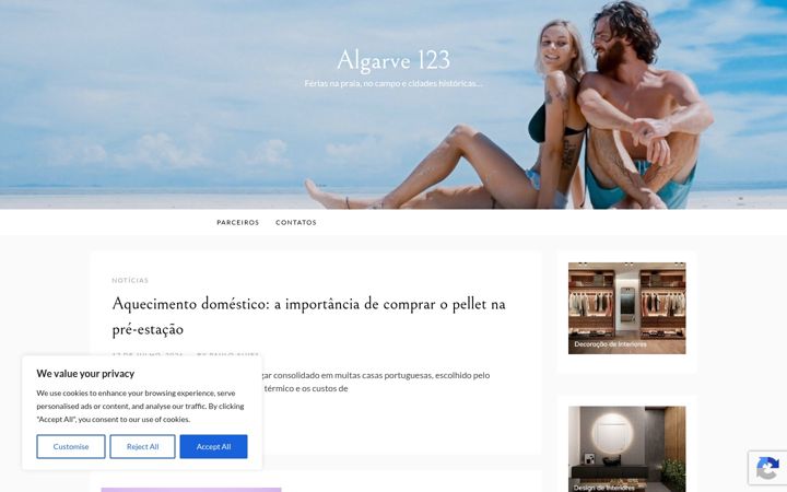 Screenshot of algarve123.com