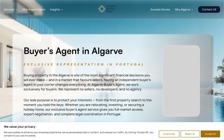 Zrzut ekranu algarveba.com