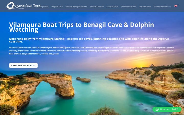 Screenshot of algarvecavetours.com