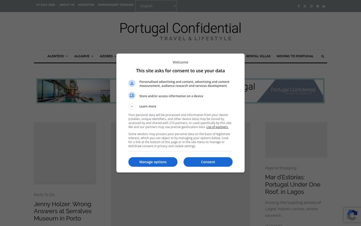 Screenshot of algarveconfidential.com