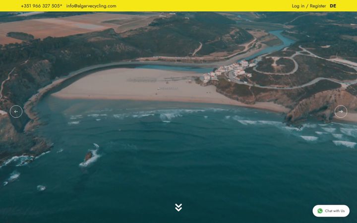 Posnetek zaslona algarvecycling.com