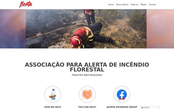 Kuvakaappaus sivustosta algarvefire.info