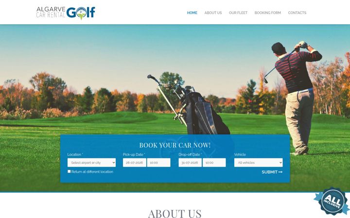 Kuvakaappaus sivustosta algarvegolfcarrental.com