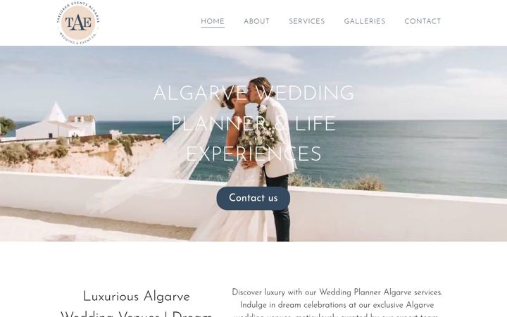 Screenshot of algarveluxuryweddings.com