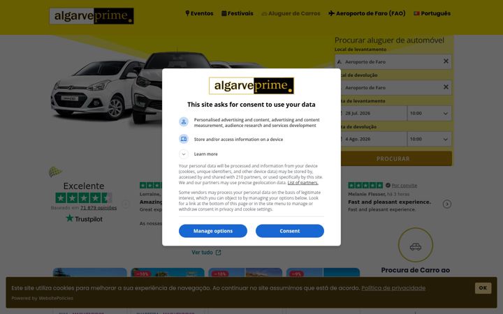 Screenshot of algarveprime.com