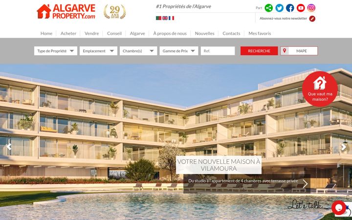 Screenshot of algarveproperty.fr