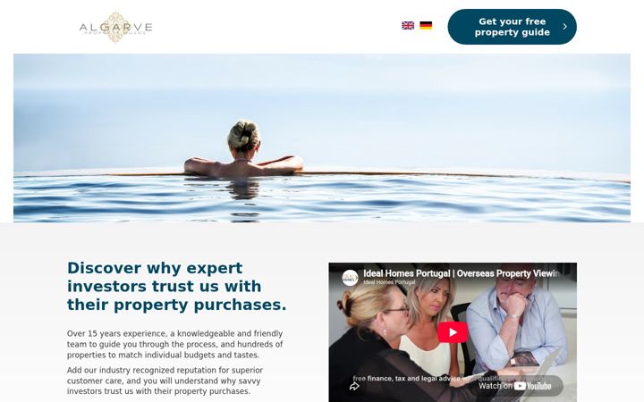 Screenshot of algarvepropertyguide.com