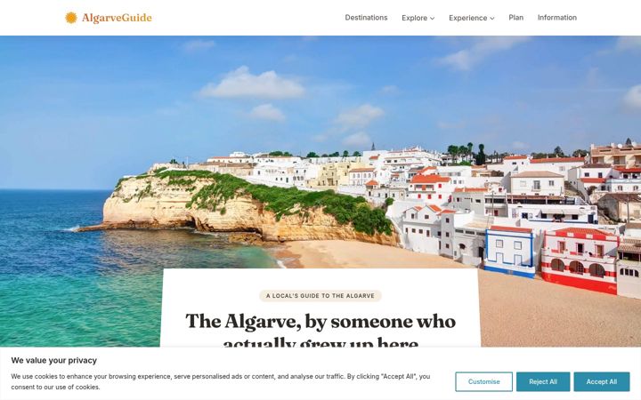 Screenshot di algarvetravel.guide