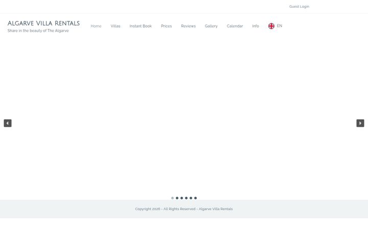 Screenshot of algarvevillarentals.co.uk
