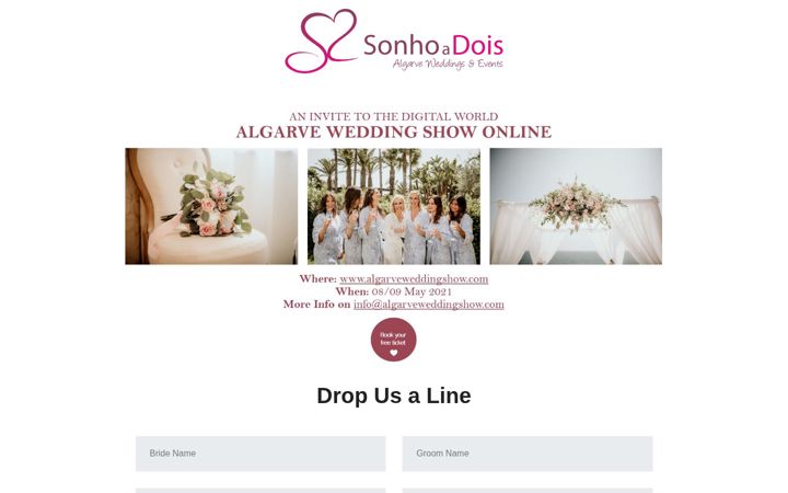 Screenshot of algarveweddingshow.com