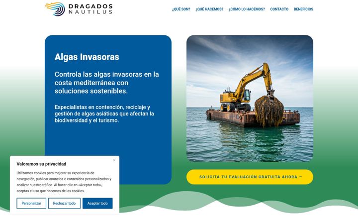 Screenshot of algasinvasoras.com