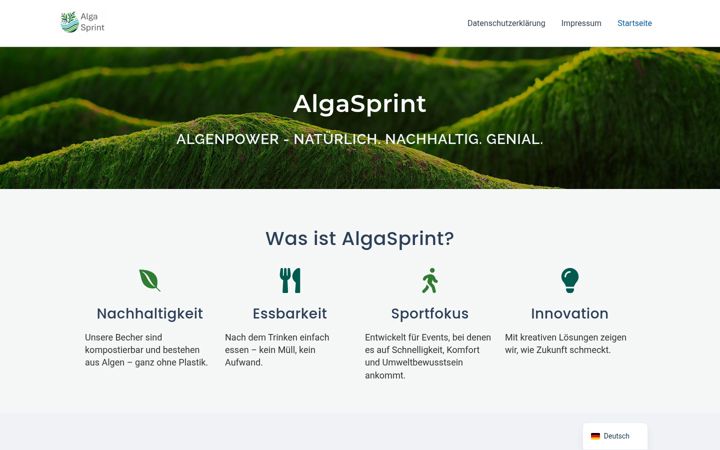Screenshot of algasprint.de