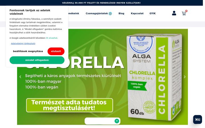 Zrzut ekranu algasystem.hu