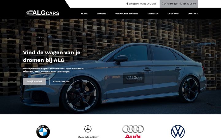 Screenshot of algcars.be