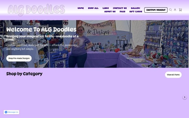 Screenshot of algdoodles.com