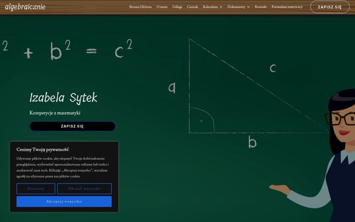 Screenshot of algebraicznie.pl