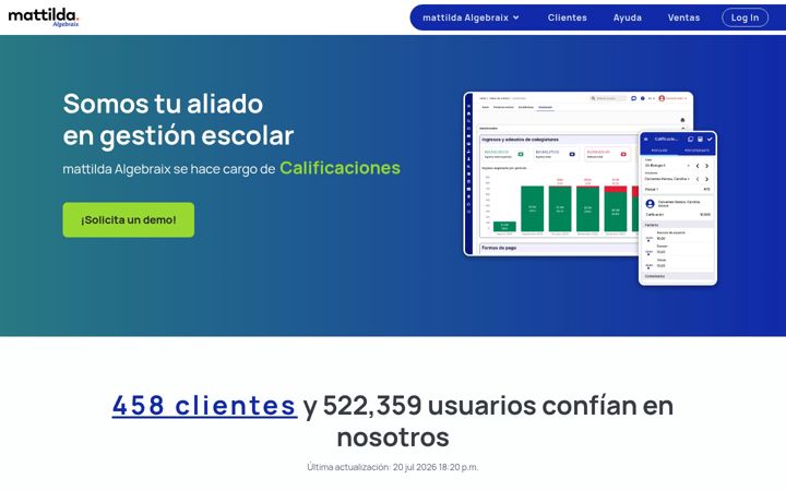 Screenshot of algebraix.com