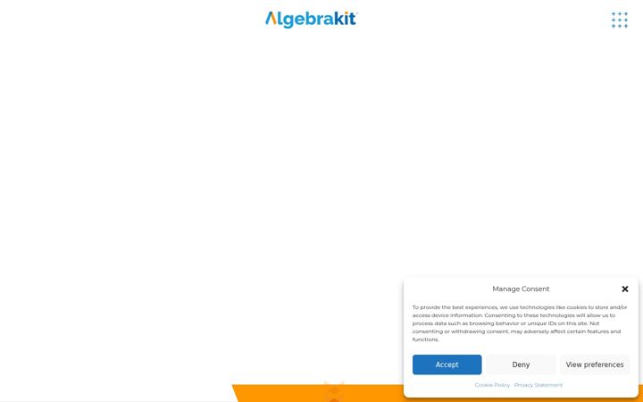 Screenshot of algebrakit.com