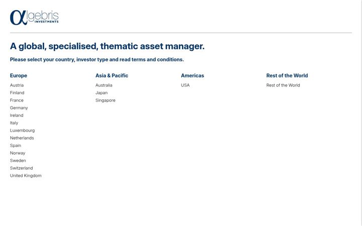 Screenshot von algebris.com