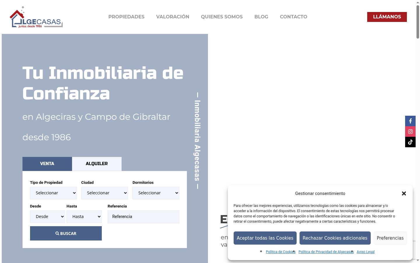 Screenshot tal-banner tal-kunsens muri qabel kwalunkwe interazzjoni