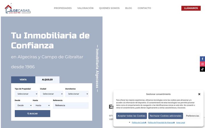 Screenshot of algecasas.es