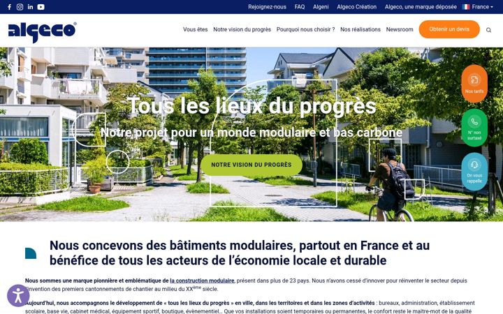 Screenshot of algeco.fr