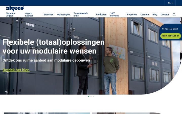 Screenshot of algeco.nl