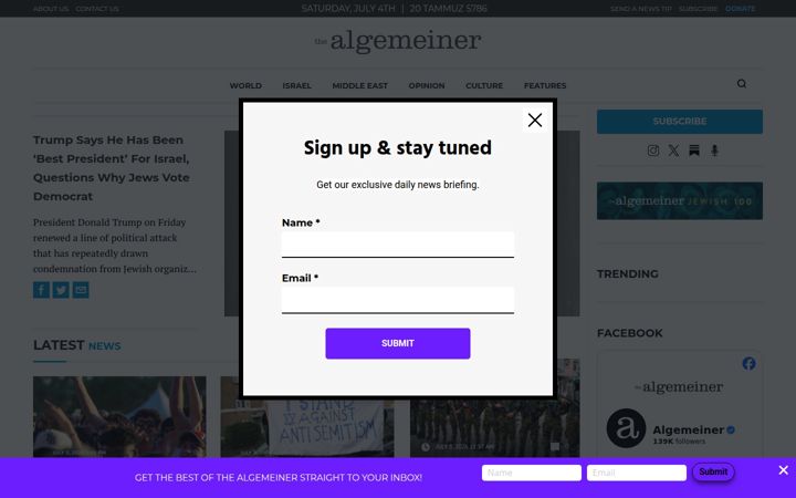 Zrzut ekranu algemeiner.com