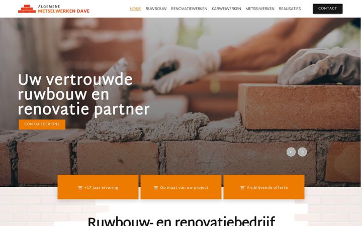 Screenshot of algemenemetselwerkendave.be