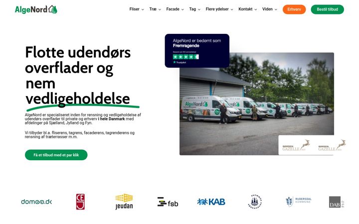 Screenshot of algenord.dk