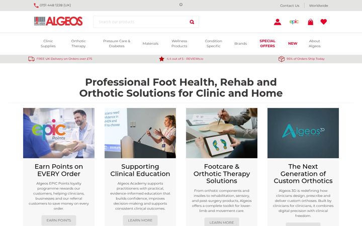 Screenshot of algeos.com
