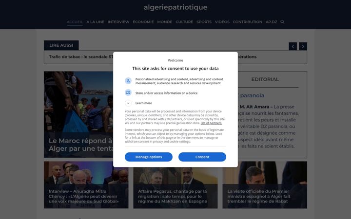Screenshot of algeriepatriotique.com